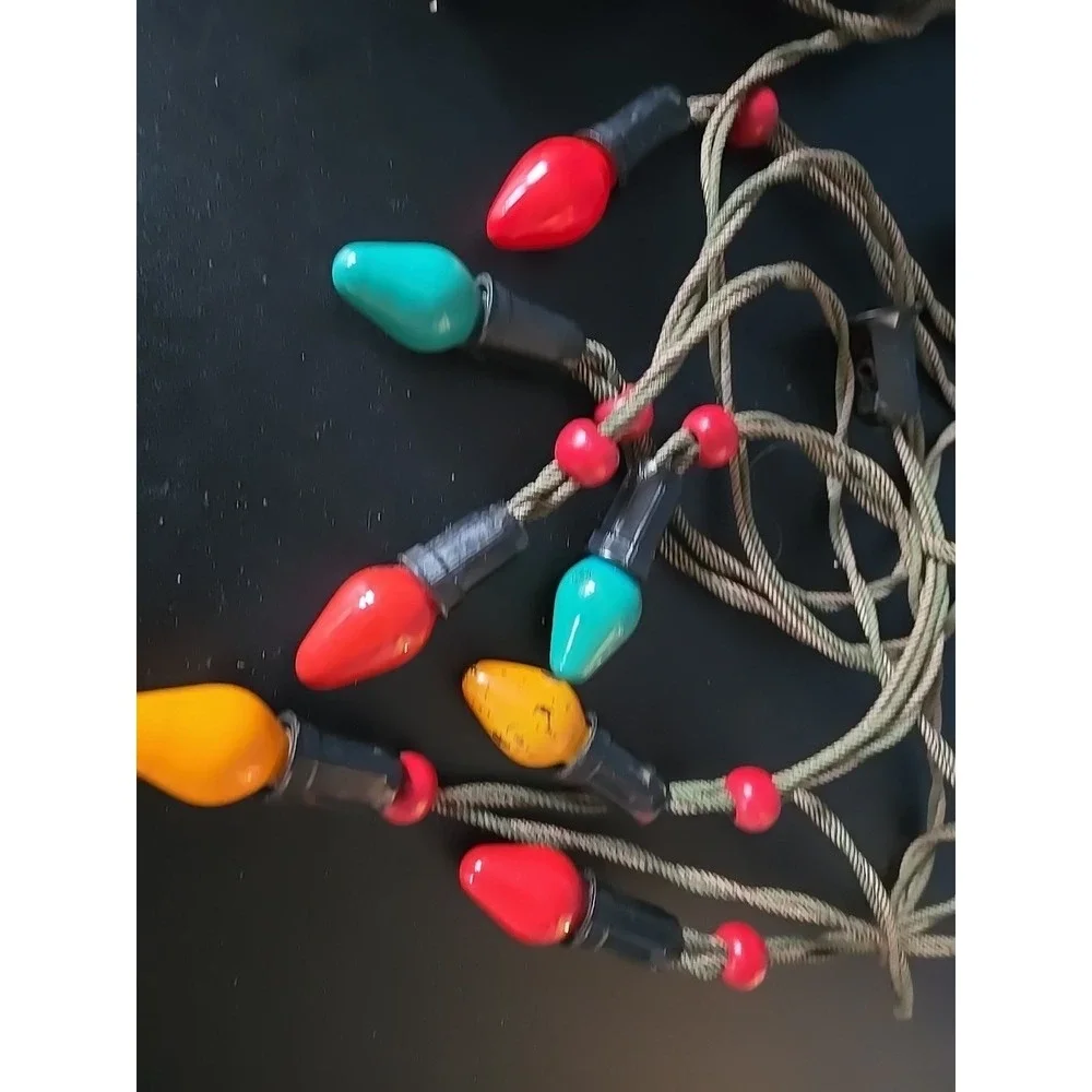Vintage Noma 2 Strands Christmas Lights Mazda Lamps‎